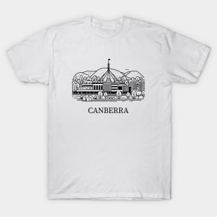 canberra line art illustration T-Shirt